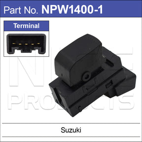 Single Power Window Switch NPW1400-1 - Nice Products | Universal Auto Spares