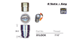 Lock Nuts (set of 4) X1LOCK - Nice Products | Universal Auto Spares