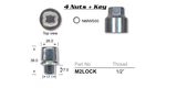 Lock Nuts (set of 4) M2LOCK - Nice Products | Universal Auto Spares