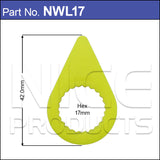 Yellow Wheel Nut Locator 17mm NWL17mm - Nice Products | Universal Auto Spares
