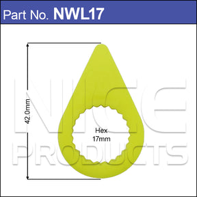 Yellow Wheel Nut Locator 17mm NWL17mm - Nice Products | Universal Auto Spares