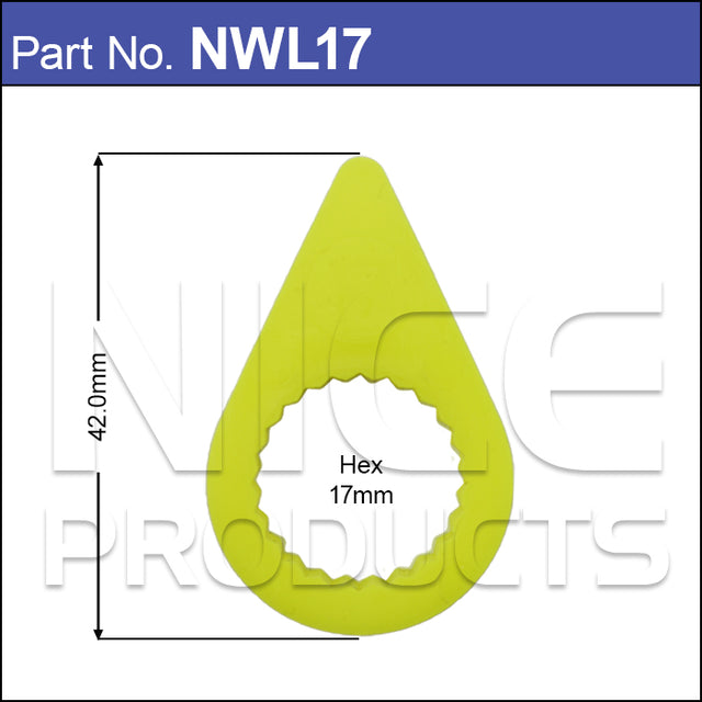 Yellow Wheel Nut Locator 17mm NWL17mm - Nice Products | Universal Auto Spares