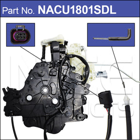 VW Door Lock Actuator Sliding Door Left NACU1801SDL - Nice Products | Universal Auto Spares