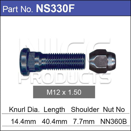 Stud & Nut NS330F - Nice Products | Universal Auto Spares