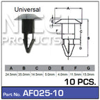 Fasteners Pkt 10 AF025-10 - Nice Products | Universal Auto Spares