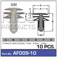 Fasteners Pkt 10 AF009-10 - Nice Products | Universal Auto Spares