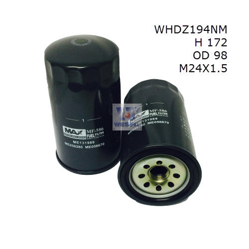 Diesel Fuel Filter Z194 Fits Mitsubishi WHDZ194NM - Wesfil | Universal Auto Spares