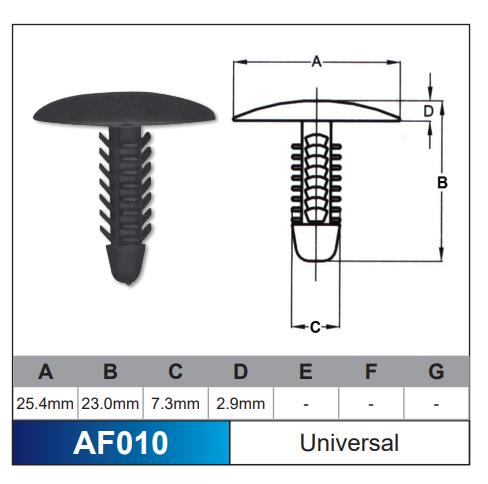 Fasteners Bag 100 AF010-100 - Nice Products | Universal Auto Spares