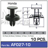 Fasteners Pkt 10 AF027-10 - Nice Products | Universal Auto Spares