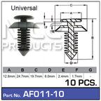 Fasteners Pkt 10 AF011-10 - Nice Products | Universal Auto Spares