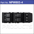 Power Window Switch NPW803-4 - Nice Products | Universal Auto Spares