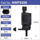 Washer Pump NWP8206 - Nice Products | Universal Auto Spares