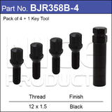 Tuner Bolts (set of 4) BJR358B-4 - Nice Products | Universal Auto Spares
