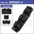 Power Window Switch NPW207-4 - Nice Products | Universal Auto Spares