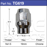 Wheel Nut TG619 - Nice Products | Universal Auto Spares