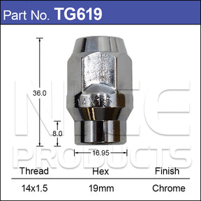 Wheel Nut TG619 - Nice Products | Universal Auto Spares