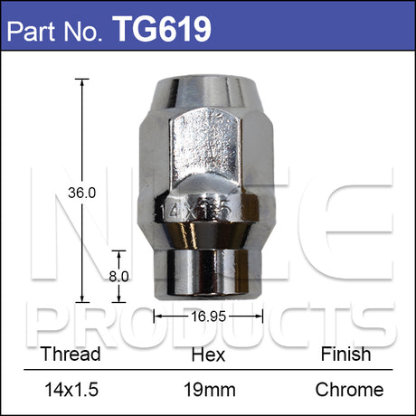 Wheel Nut TG619 - Nice Products | Universal Auto Spares