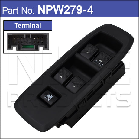 Power Window Switch NPW279-4 - Nice Products | Universal Auto Spares