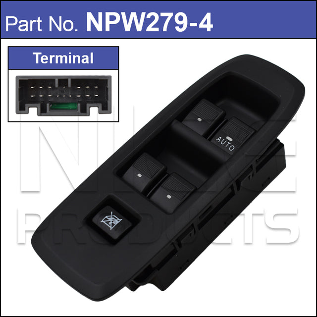 Power Window Switch NPW279-4 - Nice Products | Universal Auto Spares