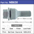 WHEEL BOLT NB630 - Nice Products | Universal Auto Spares