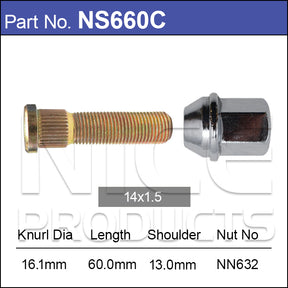 Stud & Nut NS660C - Nice Products | Universal Auto Spares