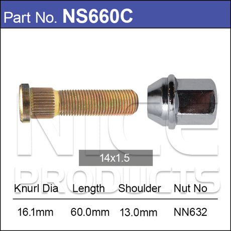 Stud & Nut NS660C - Nice Products | Universal Auto Spares