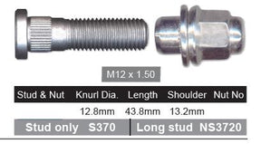 Wheel Stud & Nut NS370B - Nice Products | Universal Auto Spares