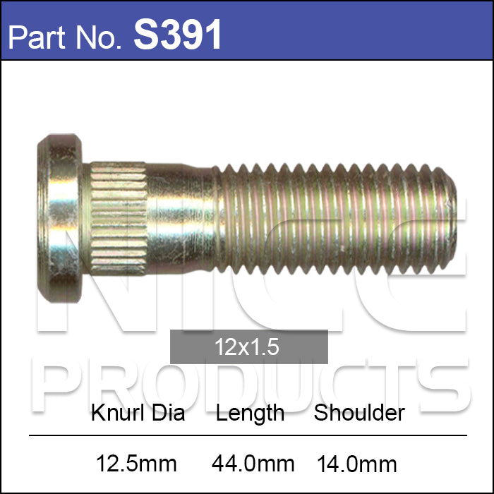 Wheel Stud S391 - Nice Products | Universal Auto Spares