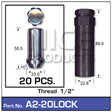 Chrome Nuts A2-20LOCK - Nice Products | Universal Auto Spares