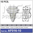 Fasteners Pkt 10 AF016-10 - Nice Products | Universal Auto Spares