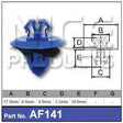 FASTENERS PKt 10 AF141-10 - Nice Products | Universal Auto Spares