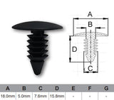 FASTENERS Bag 100 AF229-100 - Nice Products | Universal Auto Spares