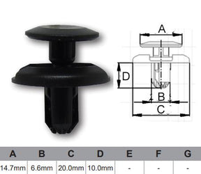 FASTENERS Bag 100 AF369-100 - Nice Products | Universal Auto Spares