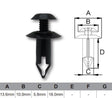 FASTENERS Bag 100 AF380-100 - Nice Products | Universal Auto Spares