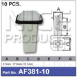 FASTENERS Pkt 10 AF381-10 - Nice Products | Universal Auto Spares