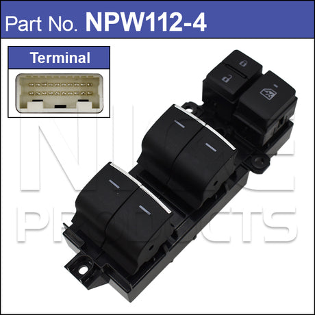 Power Window Switch NPW112-4 - Nice Products | Universal Auto Spares