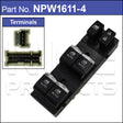 Power Window Switch NPW1611-4 - Nice Products | Universal Auto Spares