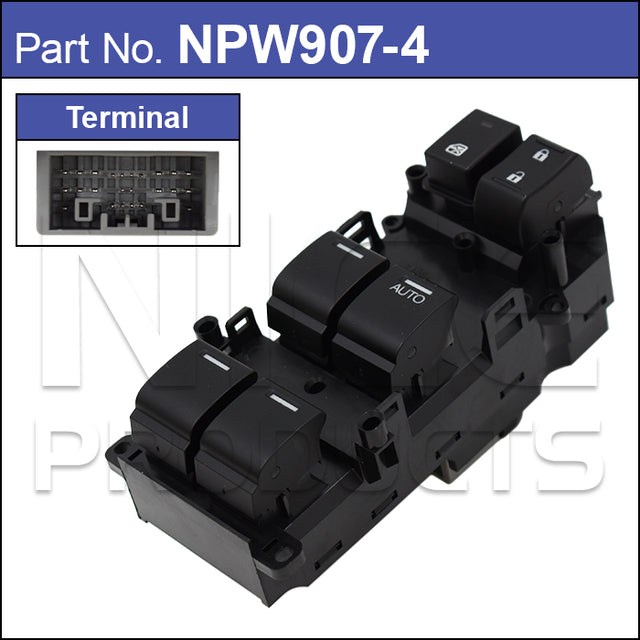 power Window Switch NPW907-4 - Nice Products | Universal Auto Spares