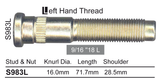 Wheel Stud S983L - Nice Products | Universal Auto Spares