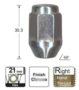 Chrome Nut B221-100 - Nice Products | Universal Auto Spares