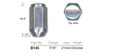 Chrome Nut B145 - Nice Products | Universal Auto Spares