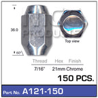 Chrome Nut 150pcs A121-150 - Nice Products | Universal Auto Spares