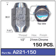Chrome Nut 150pcs A221-150 - Nice Products | Universal Auto Spares