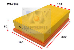 Air Filter A1619 Fits Nissan WA5146 - Wesfil