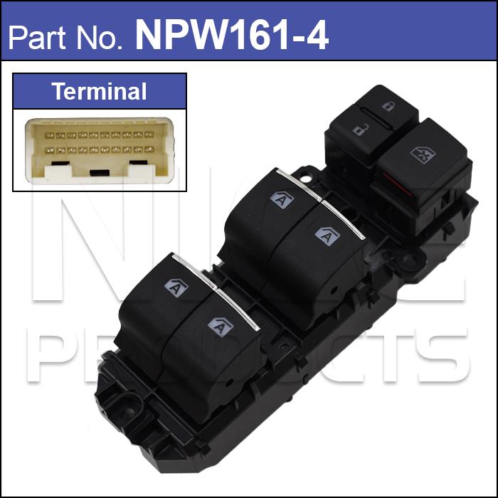 Power Window Switch NPW161-4 - Nice Products | Universal Auto Spares