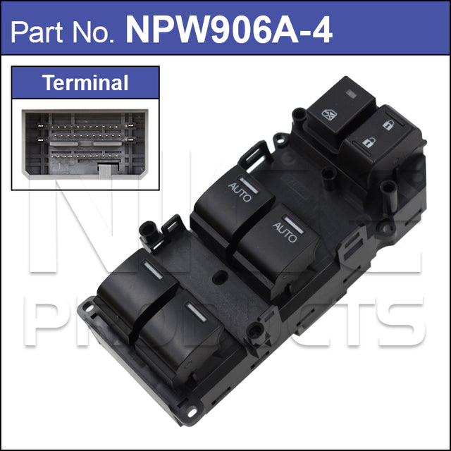 Power Window Switch NPW906A-4 - Nice Products | Universal Auto Spares
