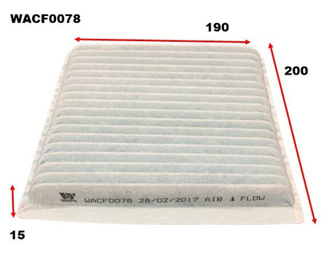 Cabin Filter RCA247P Fits Mazda WACF0078 - Wesfil | Universal Auto Spares