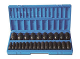 26 Pieces 1/2 Drive 6-Point Metric Deep Blow-Mold Case - Impact Tools