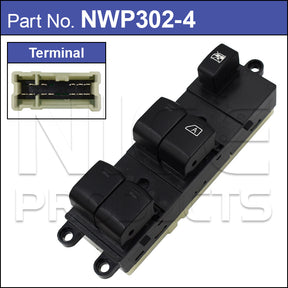 Power Window Switch OEM: 25401-EB30A NPW302-4 - Nice Products | Universal Auto Spares