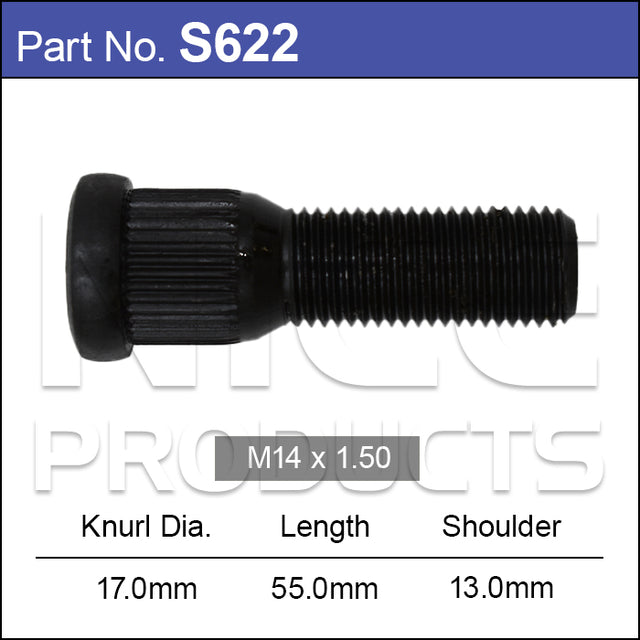 Wheel Stud S622 - Nice Products | Universal Auto Spares